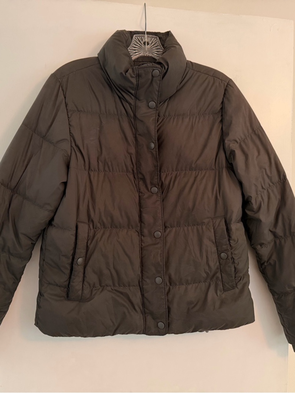 Patagonia Gray Silent Down Quilted Puffer Jacket